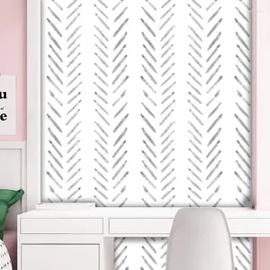Wallpapers grijze strepen home decor zelfklevende behang wanddecoratie sticker slaapkamer woonkamer studie meubels makeover