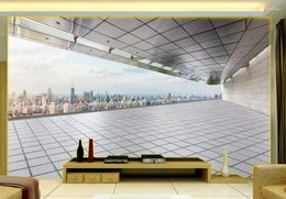 Fondos de pantalla Decoración del hogar Sala de estar Arte Natural 3d Espacio para expandir el fondo de pantalla de los murales de telón de fondo de construcción urbana para