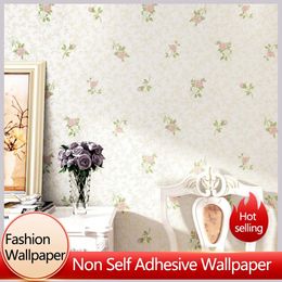 Wallpapers Home Decor Non-woven Verse Kleine Bloemen Behang Pastorale Warmte Romantisch Meisje Slaapkamer Woonkamer Behang 240122