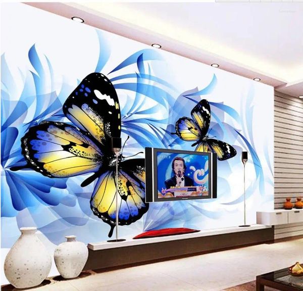 Fonds d'écran Décoration de la maison Romantique Blue papillon