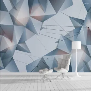 Wallpapers Home Improvement 3D Wallpaper voor muur Decoratief papier Geometrische abstracte lijnen TV Achtergrond Muurschildering