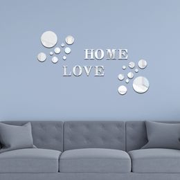 Fonds d'écran Accueil Amour Fleur Motif 3D Acrylique Décoration Wall Sticker DIY Mur Affiche De Mariage Décor À La Maison Chambre Wallstick 230505