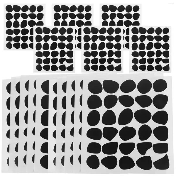 Fonds d'écran Stickers muraux à points irréguliers PVC noir autocollant minimaliste moderne décoratif pour chambre à coucher