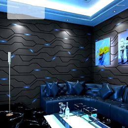 Wallpapers ktv wallpaper muur bedekken 3d stereo muziekbar decoratie flash -technologie sense gaming kamer papier groen blauw paars