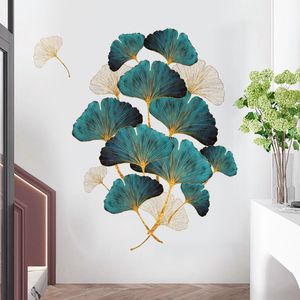 Fonds d'écran Grande Taille Ginkgo Biloba Stickers Muraux Pour Salons Décor À La Maison Autocollant Autocollant Chambre Chevet Fond Décoration Murale 230505