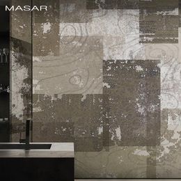 Fonds d'écran MASAR Style industriel nordique Art abstrait personnalisé Mural salon salle à manger fond papier peint géographie tachetée