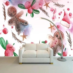 Wallpapers Milofi Custom 3D Cartoon Kinderkamer Grote TV Achtergrond Behang Muurschildering