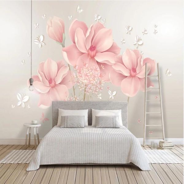 Fonds d'écran Milofi personnalisé grand papier peint mural 3D stéréo fleur fond mur simple