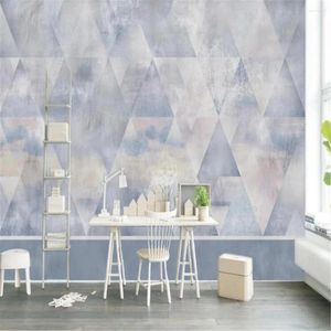 Fonds d'écran Milofi Murale personnalisée moderne minimaliste abstraite géométrique tridimensionnel décoratif mur décoratif