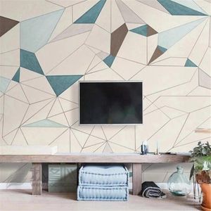 Fonds d'écran Milofi peint à la main nordique moderne minimaliste abstrait géométrique fond décoration murale peinture