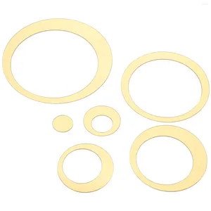 Fondos de pantalla Mirror de eslabard 3D Accesorios para el hogar Círculo (Oro 14 cm) Pegatinas de pared para calcomanías de dormitorio Murales decoración