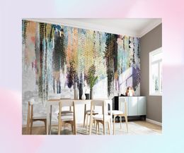 Wallpapers Modern Abstract Graffiti Art 3D Muurschildering Behang Europese Retro Inkt Mark Gouden Woonkamer Slaapkamer TV Achtergrond Muur P5363056