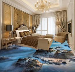 Fonds d'écran Modern Custom 3d Floor Sea Landscape Reef Mural-3d PVC Wallpaper auto-adhésif Papin de peint-3d