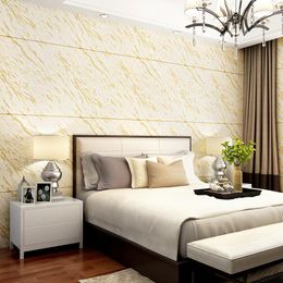 Papier peint moderne Imitation marbre carrelage papier peint Simple 3D chambre salon TV fond mur décoration de la maison PVC autocollant