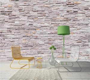 Fondos de pantalla Moderno Minimalista Ladrillo tridimensional Papel tapiz 3D Sala de estar Dormitorio Cocina Restaurante Murales personalizados Bar Papel de parede