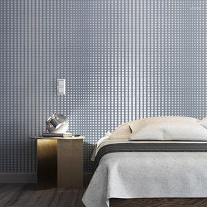 Fonds d'études modernes non tissées Creative 3D Golden Bronzing Plaid Fond d'écran nordique Salon Étude CHAMBRE Fond Papiers muraux Home Decor