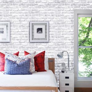 Wallpapers Moderne Vintage Brick Textured Wallpaper 3D Zelfklevend Wall Paper Home Decor woonkamer