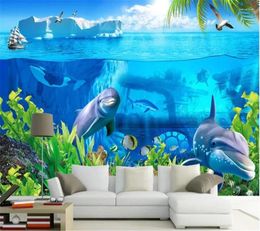 Wallpapers Mural Custom Wallpaper Papel de Parede zeebodem ijsberg zeedier wereld stereo 3d tv achtergrond muur papieren peint behang
