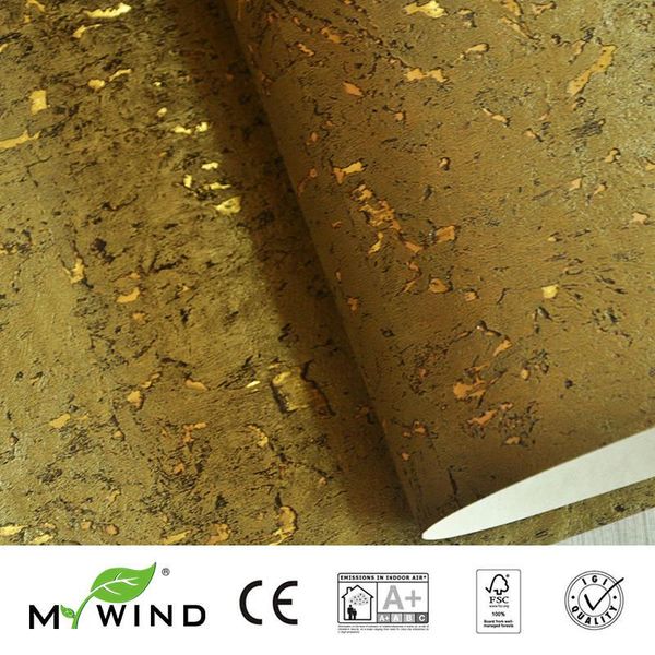 Fondos de pantalla MYWIND 0.91 5.5M / Roll Gold Luxury Material 3d Design Home Decor Wall Paper Cork Wallpaper