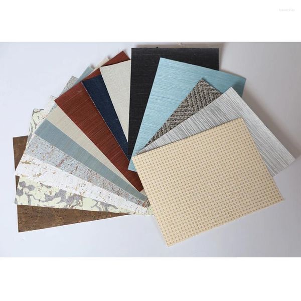 Fonds d'écran MYWIND Plus Choisissez un échantillon 10x10cm pour une pièce de papier couleur tissé Sisal Abaca