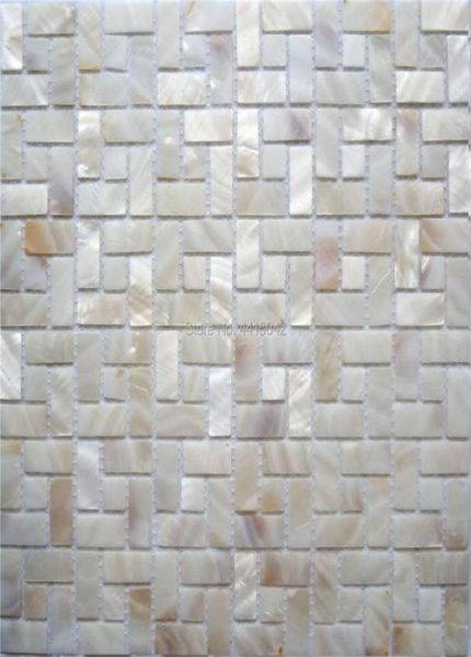 Fonds d'écran Mother Mother of Pearl Mosaic Tile pour la décoration de la maison Backselash et Mur de salle de bain 1 METERLOT SQUAGE AL1048605318