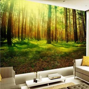 Fondos de pantalla Paisaje natural Sol Shine 3D HD Mural Gran Mural Forest Forest Po Papel Sala de estar Landscape Home Mejoras