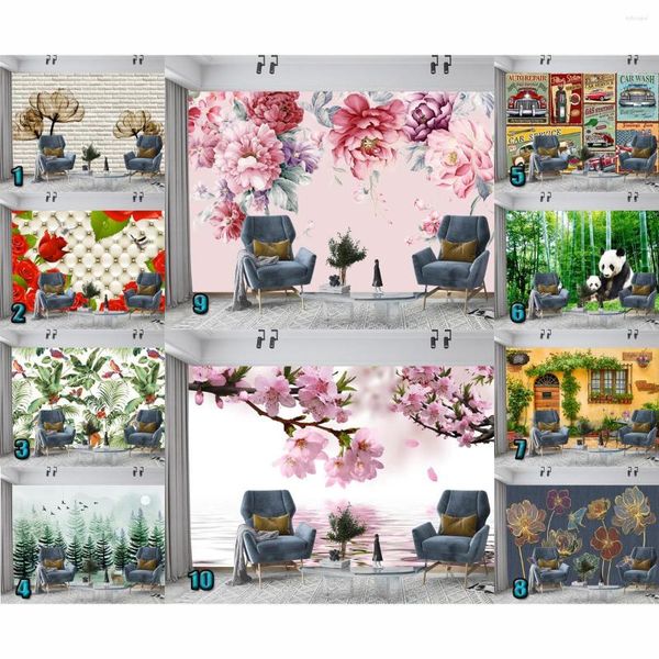 Fonds d'écran nature beauté fleur arbre mural papier peint chambre salon décor à la maison couvre-mur 3d papiers festival cadeau