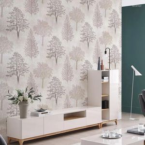 Fonds d'écran forêt nordique papier peint décor à la maison arbre mural pour salon chambre murs papel pintado de parede