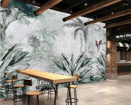 Behang Papel De Parede Aangepaste Vogel Palmboom Behang Muurschildering Woonkamer Tv Muur Slaapkamer Home Decor