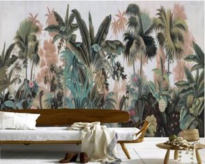 Wallpapers papel de parede aangepaste tropische plant palmboombladeren behang muurschildering woonkamer tv muur slaapkamer thuis decor