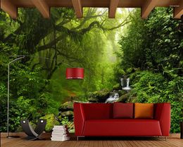 Wallpapers Papel de Parede Subtropisch bos in Nepal Natural 3D Wallpaper Living Room TV Wall Slaapkamer Papers Home Decor Restaurant