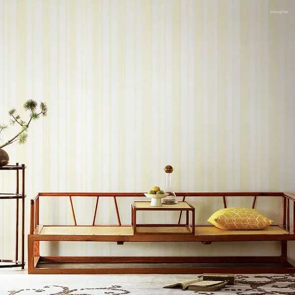Fonds d'écran Papier Peint Papier peint de chambre à coucher moderne décor de la maison beige verticale Stripe peint pour le salon couverture murale