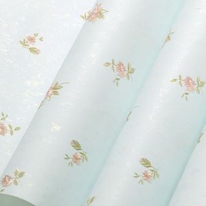 Papiers peints pastorale papier peint finement pressé rose Floral chambre salon épaissi profond gaufré chaud et romantique Wallpap