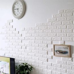 Wallpapers pe foam 3d wallpaper home decor bakstenen patroon waterdichte zelfklevende muur papieren slaapkamer woonkamer papel de parede 50x50 cm