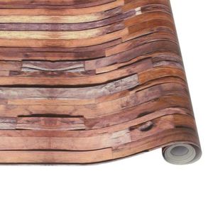 Wallpapers schil en stok behangplankpapier contact teruggewonnen hout zelfklevend afneembaar voor badkamerwand decor7629878