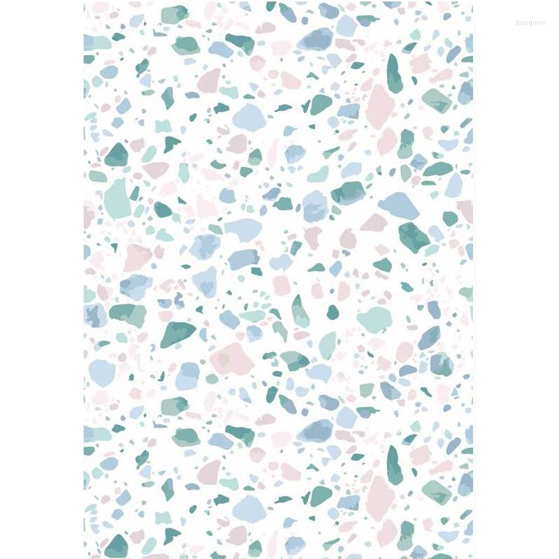 Wallpapers Pink/Green Speckled Pattern Self Adhesive Living Room Bedroom Kitchen Wall Makeover Furniture Home Decoration Sticker