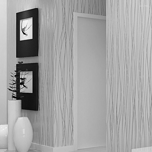 Fonds d'écran rayures argentées gris naturel affluer de papier peint décor de chambre à rayures moderne texture rayée de luxe fond de fond de papier peint massif en papier peint