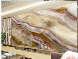 Wallpapers Po Wallpaper Hoge kwaliteit 3D Stereoscopisch Marmeren Natuur Woondecoratie
