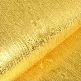 Fonds d'écran Q Qihang européen luxe vertical Btripes feuille d'or paillettes KTV salle bouddhiste PVC papier peint rouleau 0.53m 10m 5.3m2