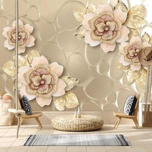 Fondos de pantalla Papel tapiz removible Autoadhesivo Aceptamos para paredes de dormitorio Florales Cubierta de lujo Fondo de TV Diseño de pared Papeles Decoración para el hogar