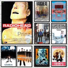 Fondos de pantalla Rock Band Radiohead Music Art Poster Retro OK Computer Album Lienzo Pintura Cuadros de pared Decoración para el hogar Para fanáticos del dormitorio Regalo J230704