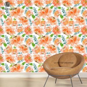 Fonds d'écran Auto-adhésif coloré floral moderne aquarelle fleur papier peint salon chambre peint papier peint décoration maison