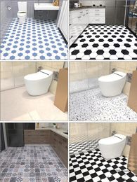 Fonds d'écran auto-adhésifs, tapis de sol pelables, carreaux de cuisine, autocollants épais, résistants à l'usure, antidérapants, décoration de douche imperméable