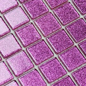 Fondos de pantalla Shinny Pink Purple Crystal Glass Mosaico Azulejo Cocina Backsplash Pared Piscina DIY Art Ducha Baño Gabinete