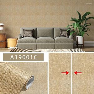 Fonds d'écran Simple Brown Tice Self Adhesive Wallpaper Murs Chic Stickers For Living Room Peel and Stick Decor 17.7 