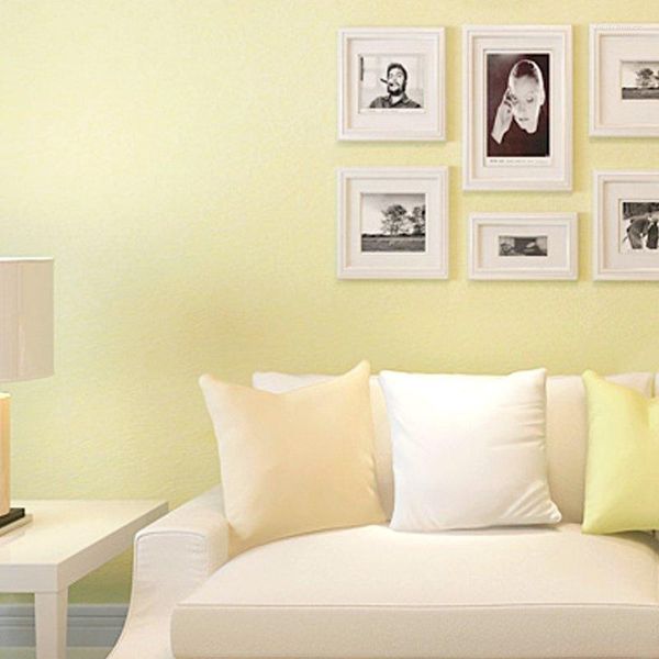 Fondos de pantalla Papel tapiz de color sólido Dormitorio simple moderno Sala de estar simple Beige Estudio Restaurante Fondo Cálido Amarillo brillante