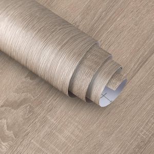 Fondos de pantalla TOTIO Papel tapiz autoadhesivo marrón claro Papel de pared de madera de roble Decorativo para muebles Cocina Piso grande