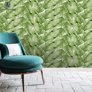 Wallpapers tropische palmbladeren zelfklevende behang naadloze waterdichte schil en stokwandmeubels renovatie