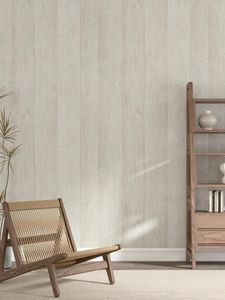 Wallpapers Vintage Imitatie Houten Vloeren Patroon Behang Voor Slaapkamer Woonkamer Wandbekleding Plank Roll