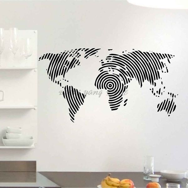 Fondos de pantalla Etiqueta de la pared Calcomanía Mapa del mundo para la casa Sala de estar Decoración Pegatinas Dormitorio Decoración Wallstickers Wallpaper Mural B2-019 230505